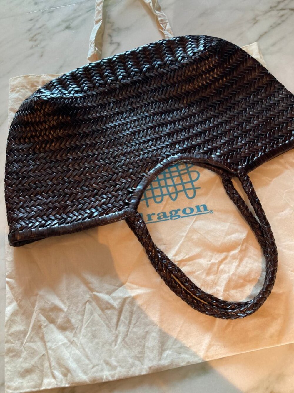 DRAGON DIFFUSION Nantucket basket Dark Brown - Picture 4 of 13